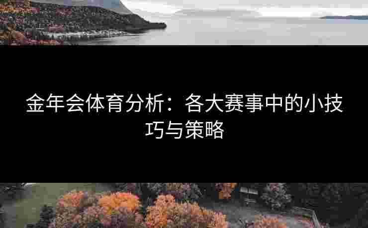 金年会体育分析：各大赛事中的小技巧与策略